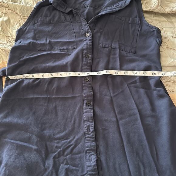 MOTF | Navy Blue Button Down Dress Size XS - Picture 10 of 11